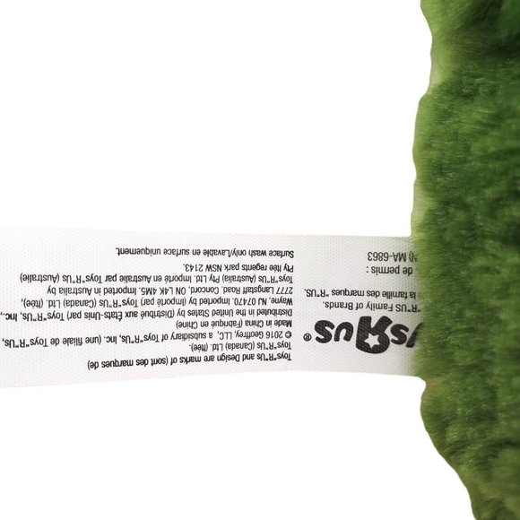 Toys R Us GREEN FROG Plush 2015 Stuffed Animal 14” Geoffrey Rare Big Eyes Soft - Picture 5 of 7